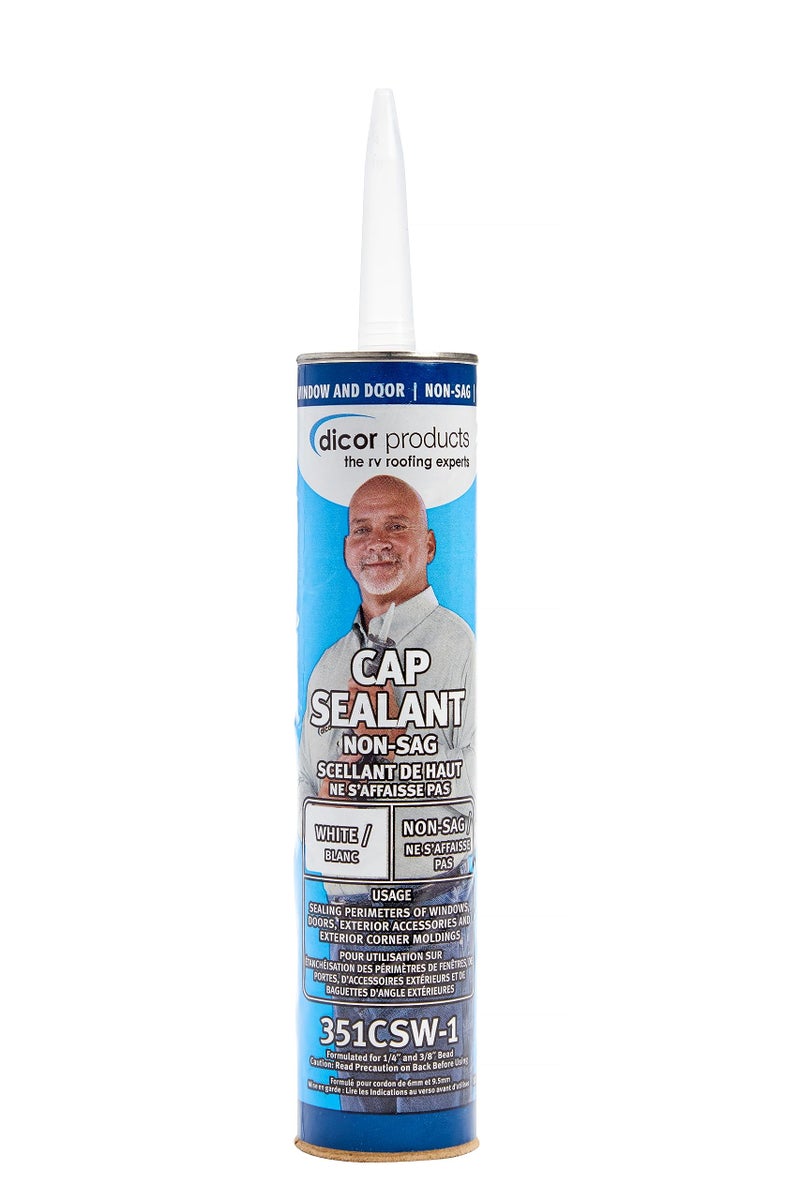 Dicor 351CSW-1 HAPS-Free Cap Sealant - White for RV Window and Door Maintenance - Image 1